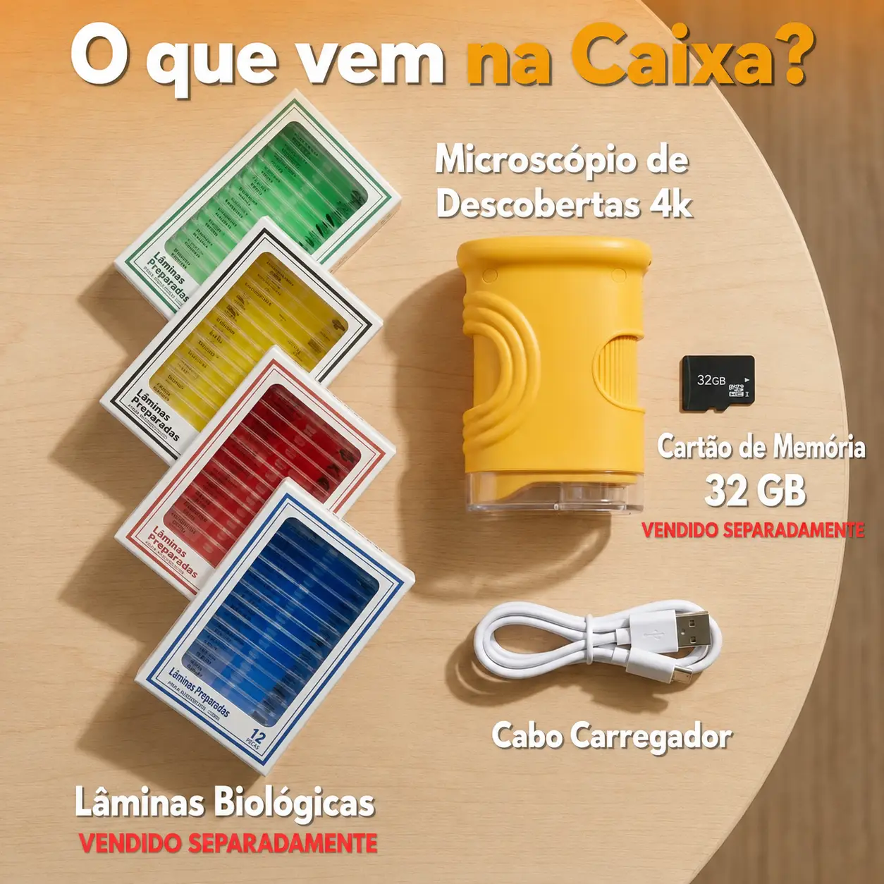 MicroKids® Microscópio 4K Infantil